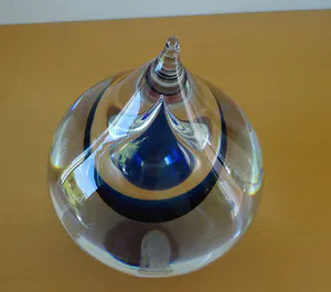 Siem van der Marel - Imposant kunst glasobject druppelvorm - koningsblauw- zeldzaam kopen? Bied vanaf 175!