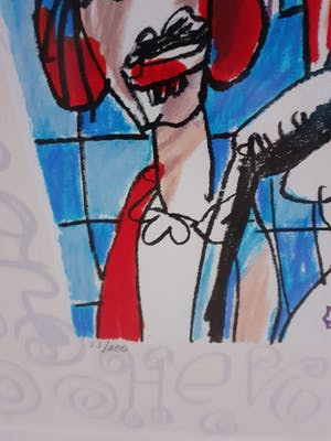 Herman Brood - Singer, grote zeefdruk, mooi gelijst kopen? Bied vanaf 390!