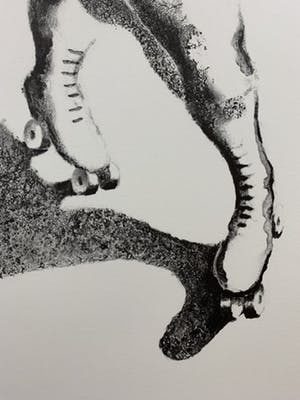 Herman Gordijn - Litho, titel, 'Lida op rolschaatsen' kopen? Bied vanaf 50!