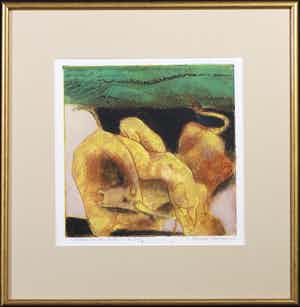 Ru van Rossem - Reliëfets en aquatint, Europa en de stier - Ingelijst verkocht voor € 60!