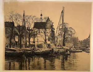 Willem Witsen - Binnenkant met afbraak - mooie originele ets kaufen? Bieten Sie von 160!