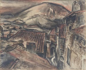 Matthieu Wiegman - C4939-6, Zicht op bergdorpje kopen? Bied vanaf 500!