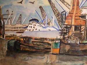 Niet of onleesbaar gesigneerd - Havenzicht Rotterdam kopen? Bied vanaf 10!