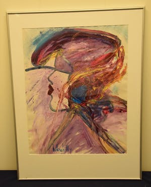 Helene Hill - Kiss, 1991 - Acrylverf op papier kopen? Bied vanaf 30!