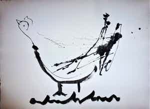 Anton Heyboer - De oervogel . verkocht voor € 175!