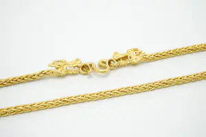 45 - Relatief lang hoog gehalte 22Krt gouden collier met drakenkop sluiting kopen? Bied vanaf 2500!