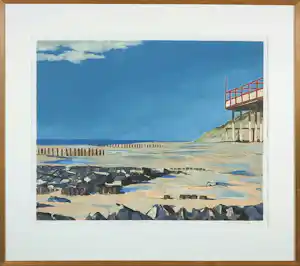 Valentin Bakardjiev - Zeefdruk, Early spring in Zeeland - Ingelijst vendu pour 50€ !