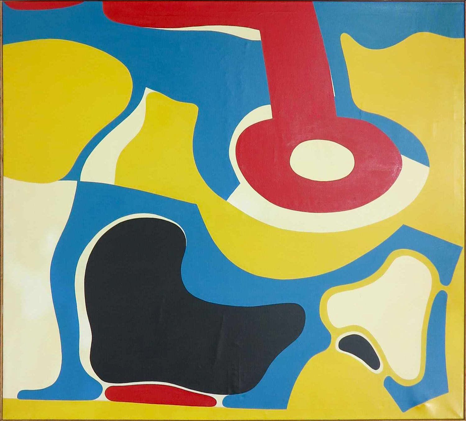 Nic Blans (sr.) - Olieverf op doek, Agressie - Ingelijst (Zeer groot) verkocht voor € 1!