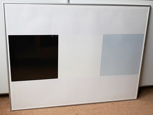 Rob van Koningsbruggen - Compositie in zwart, grijs en wit, zeefdruk (mooi ingelijst) kopen? Bied vanaf 125!