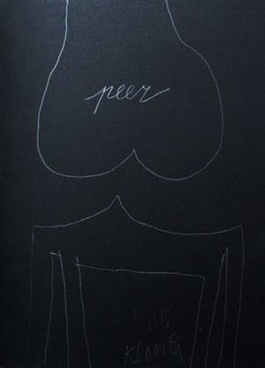 Klaas Gubbels - pen en potloodtekening in boek van galerie Espace + 3 catalogussen kopen? Bied vanaf 99!