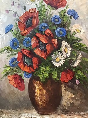 Niet of onleesbaar gesigneerd - Bloemen in vaas kopen? Bied vanaf 1!