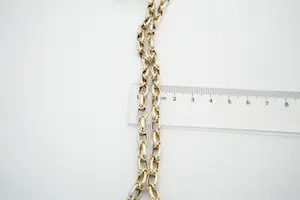 77 - Apart 14 karaat holle bi colour gouden fantasie schaken collier kopen? Bied vanaf 480!