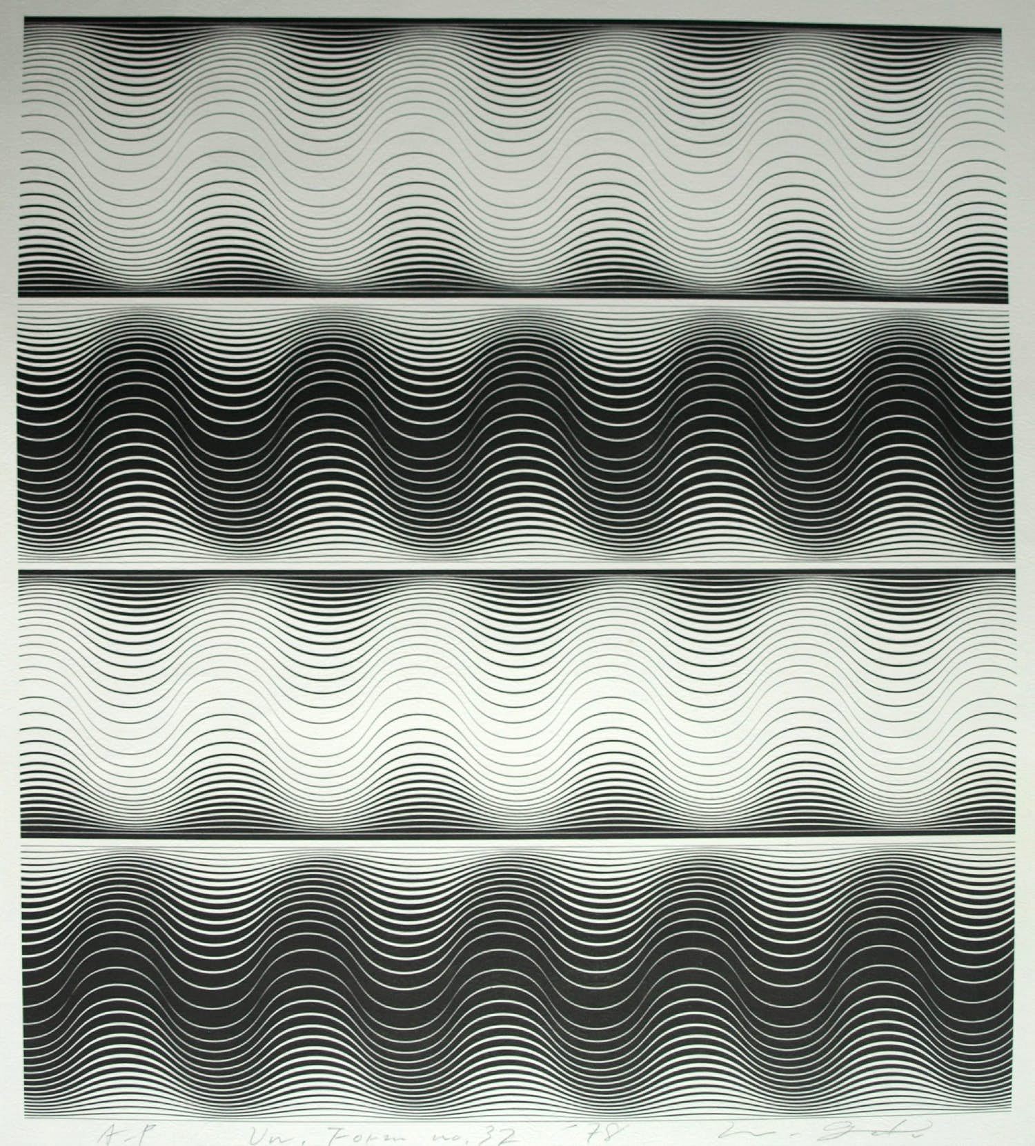 Niet of onleesbaar gesigneerd - Zeefdruk , Kinetisch , Op-Art – No 37 – gesigneerd - 1978 – 65 x 60 cm kaufen? Bieten Sie von 1!