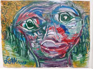 Lotti van der Gaag - werk in gemengde techniek, handgesigneerd en ingelijst verkocht voor € 300!