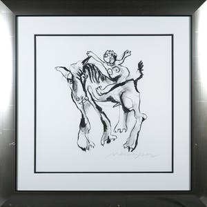 Henk Vierveijzer - Houtskool, Zonder titel - Ingelijst kopen? Bied vanaf 100!