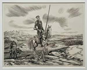 Kuno Brinks - Don Quichote in het Landschap van La Mancha verkocht voor € 50!