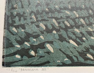 Willem de Vries - Houtsnede - 'Panorama VI' - 1986 kopen? Bied vanaf 50!
