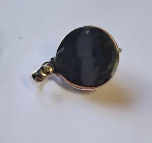 Nieuwe zilveren medaillon hanger met turquoise, edelsteen kopen? Bied vanaf 60!