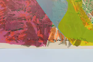 Egbert de Bock - Opus It. - kleurrijke abstracte zeefdruk 1992 kopen? Bied vanaf 30!