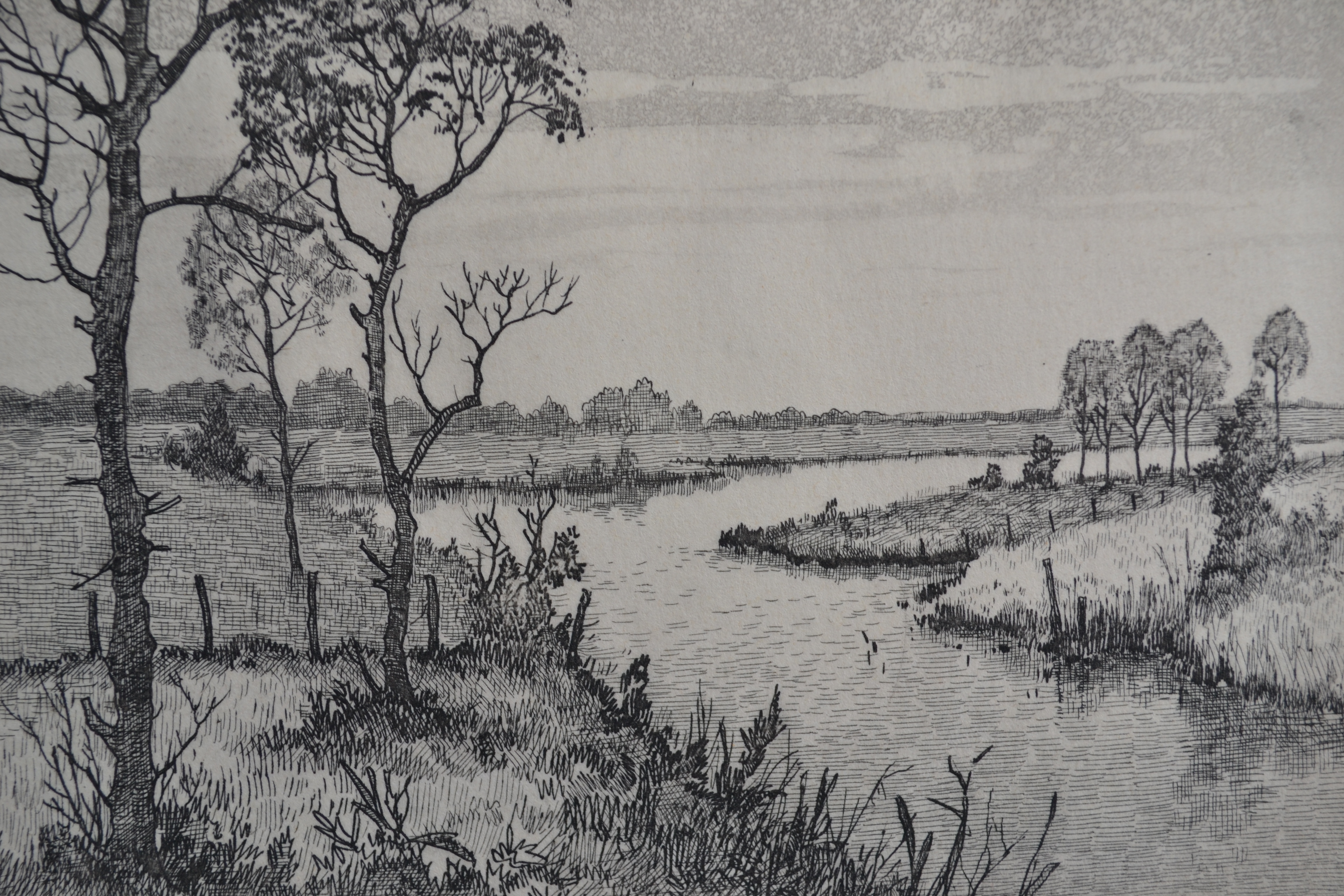 Peter Cox - Ets - In de polder - Gesigneerd - oplage 15/60 kopen? Bied vanaf 20!