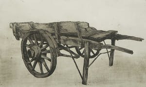 Ton van Os - Ets, Handkar - Ingelijst kopen? Bied vanaf 35!