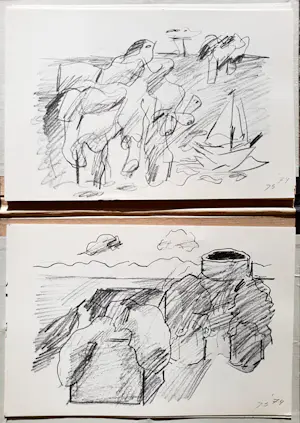 Jan Sierhuis - schetsboek met 20 litho's en gedicht van Bert Schierbeek kopen? Bied vanaf 145!