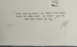 Peter van Straaten - "niks aan de hand". – gesigneerde zeefdruk kopen? Bied vanaf 120!