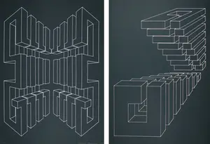 AcheterHarry Karssen - Lot van twee zeefdrukken, Z.T. Abstractie? Enchérissez de 1!
