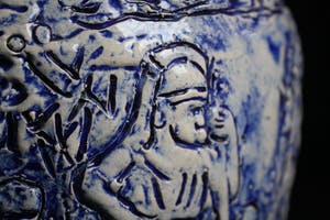 Niet of onleesbaar gesigneerd - Prachtige Grote Zeldzame Oude Deksel Pot (19e eeuw) kopen? Bied vanaf 1!
