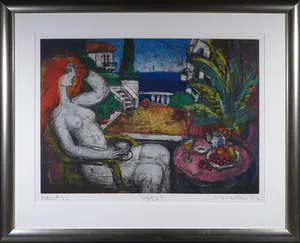 Michael Leu - Ets/Aquatint, Patio #59 kopen? Bied vanaf 50!