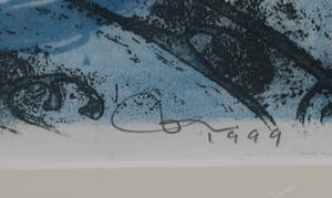 Rien Bakker - Ets, Zonder titel - Ingelijst kopen? Bied vanaf 1!