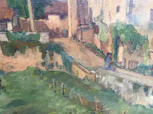 Niet of onleesbaar gesigneerd - Zuid Frans of Italiaans dorpje met moestuin, boomgaard kopen? Bied vanaf 1!