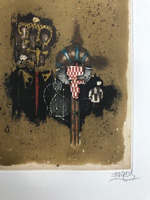 Johnny Friedlaender - Prachtige kleurenets - Gesigneerd - Epreuve D'artiste kopen? Bied vanaf 135!