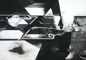 Ton Orth - Inkttekening, Abstract geometrische compositie verkocht voor € 60!