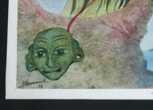 Jozef Bossaert - Aquarel , “Le Plongeon” (‘De Duik’) – gesigneerd & ingelijst – 1976 kopen? Bied vanaf 10!