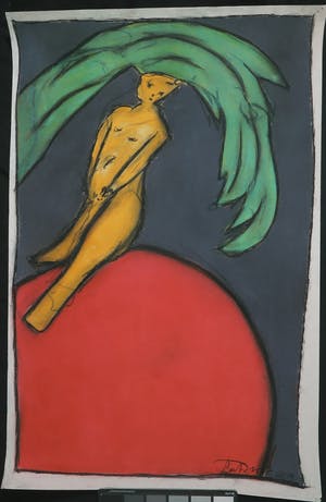 Bart Drost - Grote tekening in pastelkrijt, Zonder titel kopen? Bied vanaf 1!
