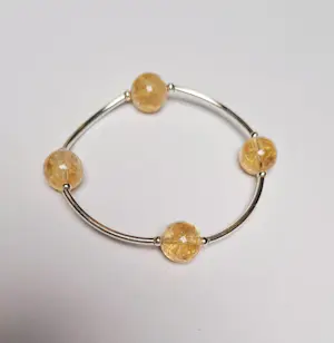Buy Nieuwe zilveren armband met Citrien  edelsteen.? Bid from 37!