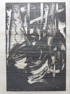 Daan de Vries - NAAKT / LOT VAN 3 STUKS / ZW-W HOUTSNEDE / SIG kopen? Bied vanaf 50!