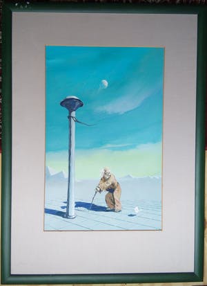 Niet of onleesbaar gesigneerd - Portret van een man. 1980 monogram GBD/GDB kopen? Bied vanaf 10!