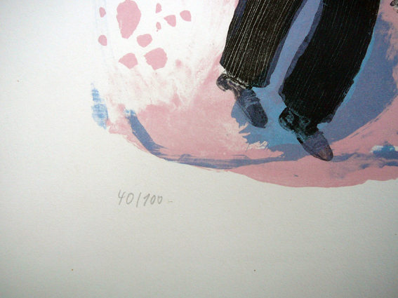 Horst Eckert Janosch - Het gelukkige echtpaar -zeefdruk- kopen? Bied vanaf 1!