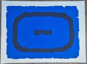 Bram Bogart - Blauw - Zwart handgesigneerde litho 1978 kopen? Bied vanaf 645!