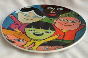 Plateelfabriek Schoonhoven N.V. - 4 Porseleinen bordjes + 1 kopje - Philadelphia kopen? Bied vanaf 1!