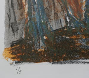 Birgit Stigter - zeefdruk: Mytische boomcirkel - 1991 kopen? Bied vanaf 45!