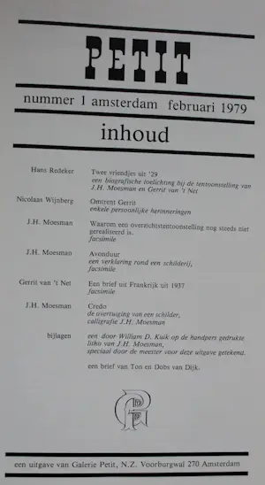 Joop Moesman - Litho: op wacht - 1979 + boekje Petit 1 kopen? Bied vanaf 150!