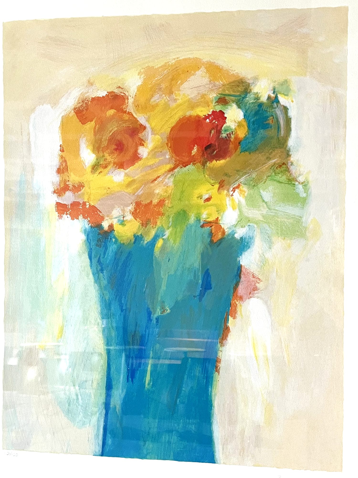 Eugène Brands - Blauwe Vaas met Bloemen verkocht voor € 275!