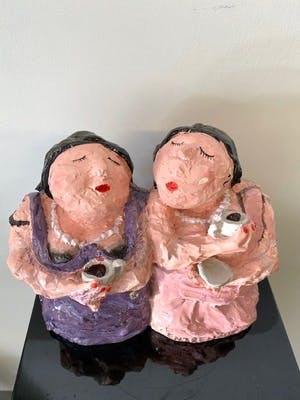 Gerdine Duijsens-Kroeze - Beeld. Kunsthars, Titel, Entre Nous II kopen? Bied vanaf 40!