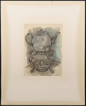 Tonny Ros - Aquarel, Theepot met reflectie kopen? Bied vanaf 1!