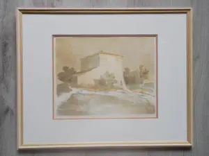 Mart Kempers - Verstild landschap met ruïne kopen? Bied vanaf 35!