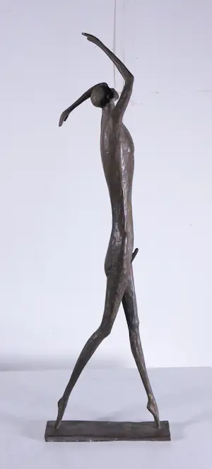 Piet van Heerden - Bronzen sculptuur, Jongensfiguur kopen? Bied vanaf 700!