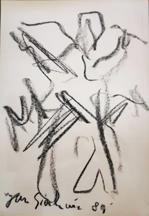 Jan Sierhuis - Tekening krijt/acryl kopen? Bied vanaf 1!